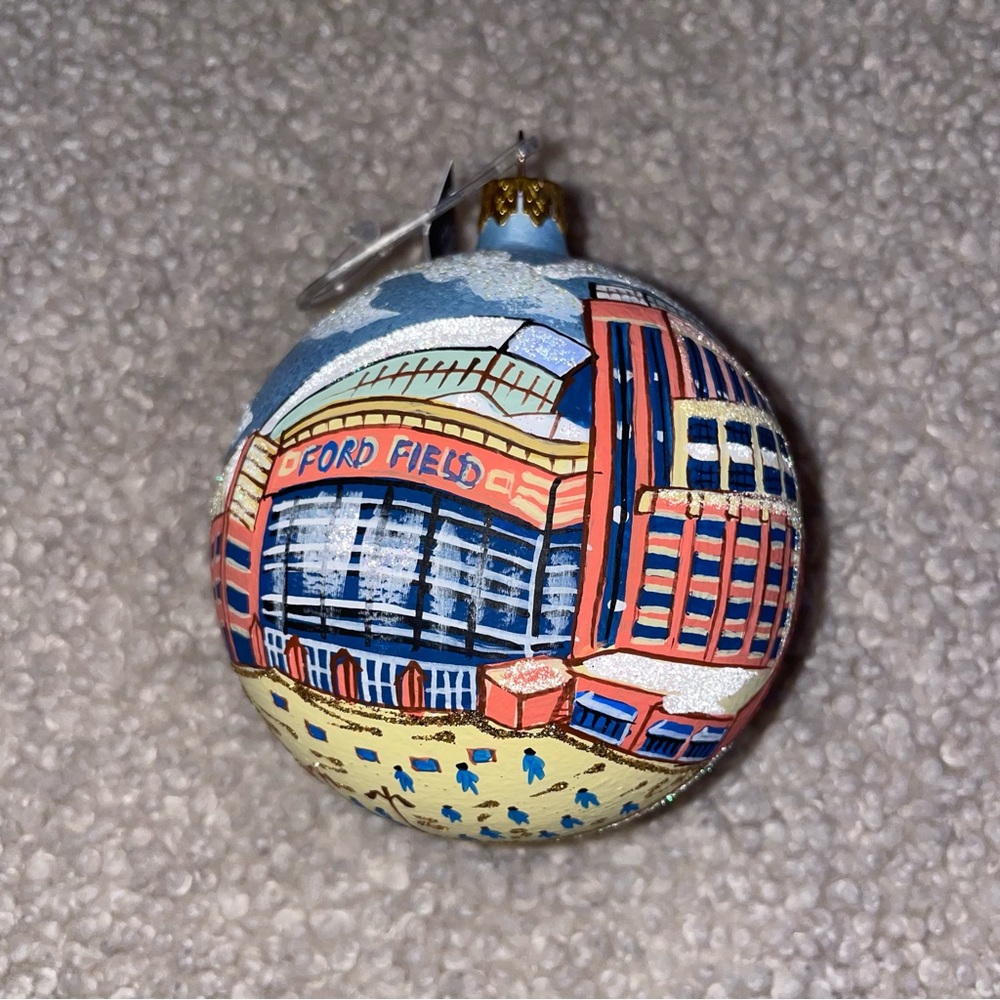 Ford Field hand painted ornament
